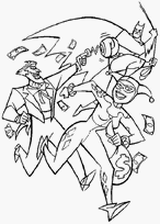coloriage batman contre le joker